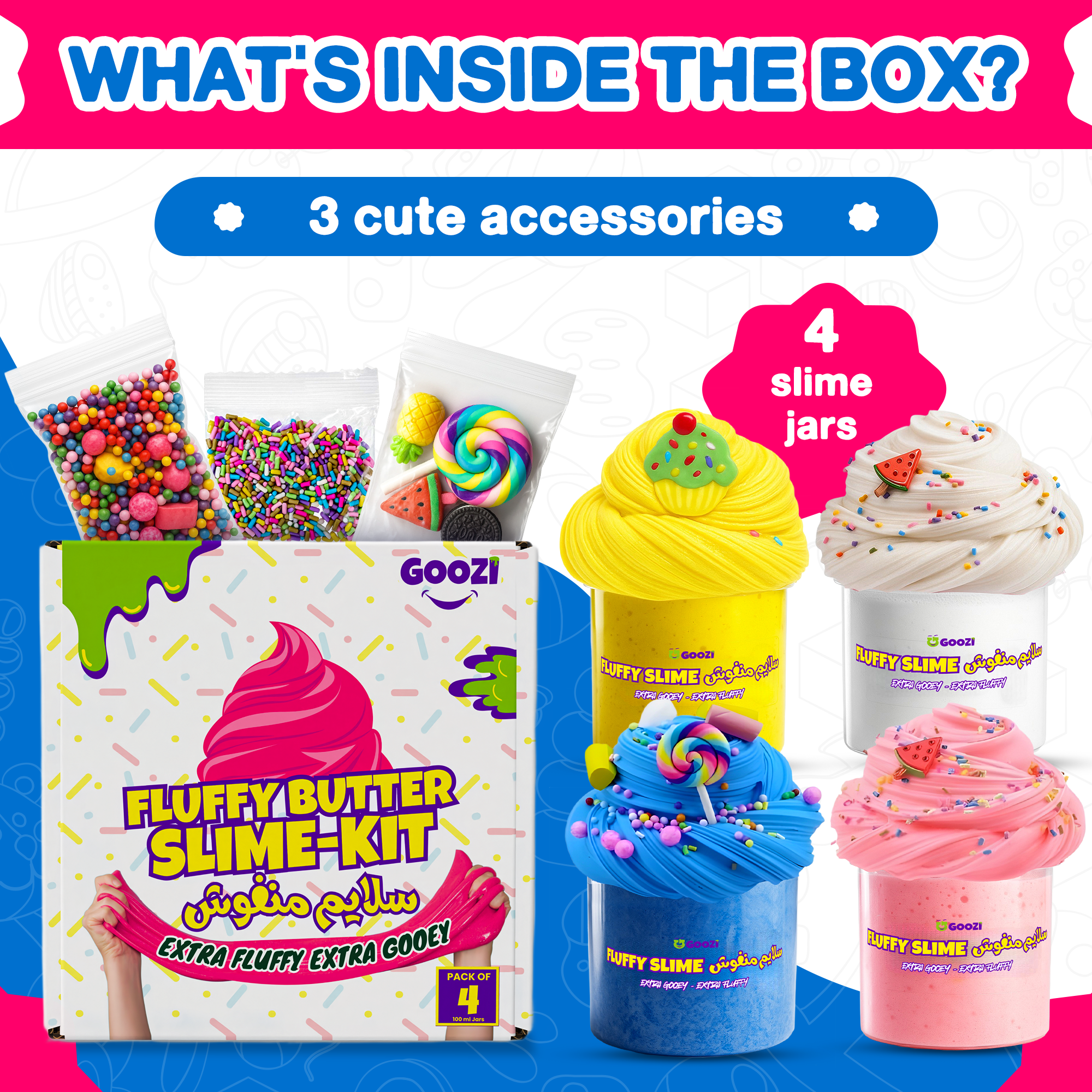Fluffy Butter Lime Jars – Pack of 4 (100ml each) + Free Accessories