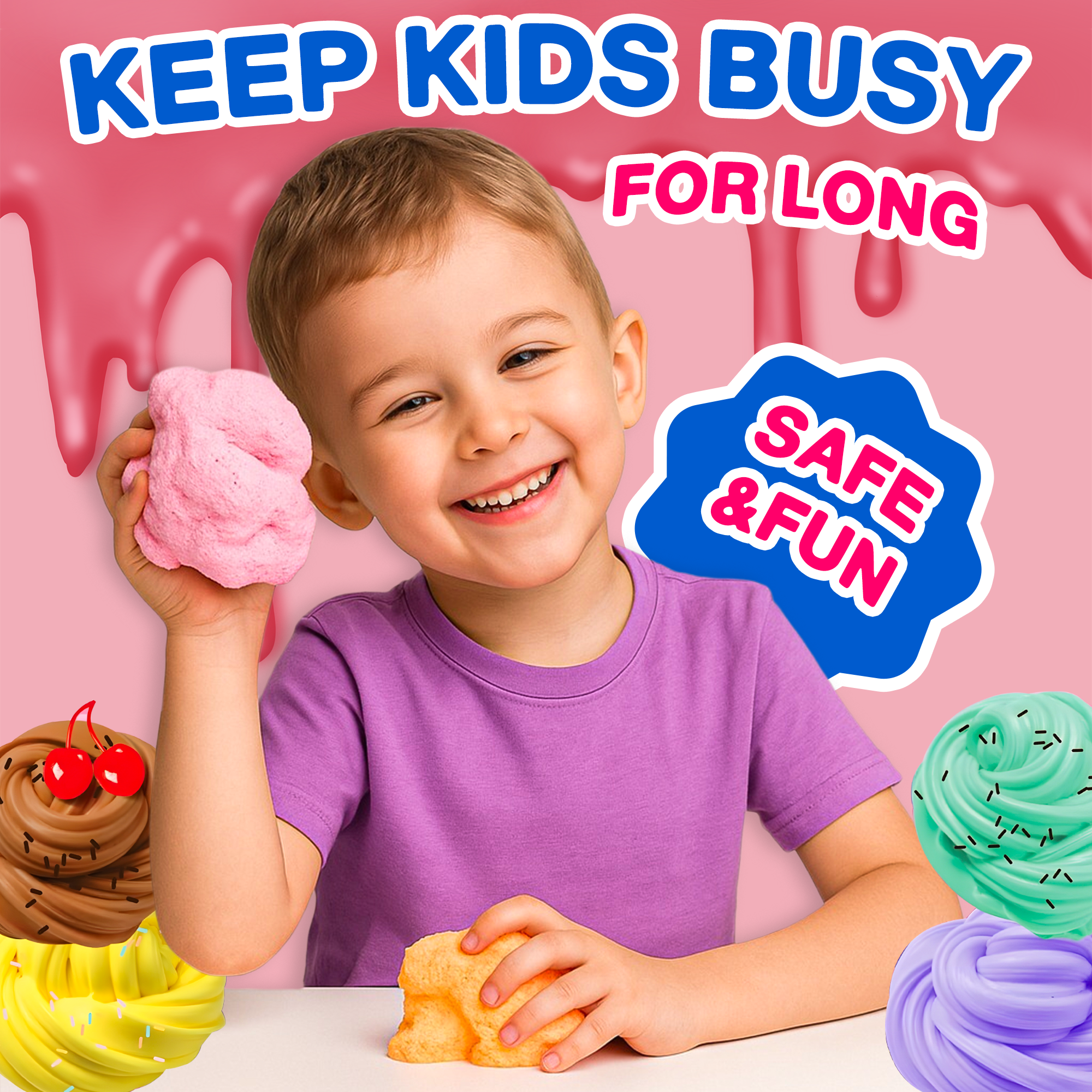 ICECREAM DIY KIT - Fluffy Butter Slime