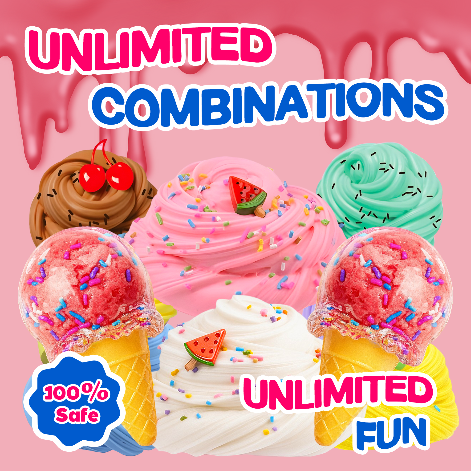 ICECREAM DIY KIT - Fluffy Butter Slime