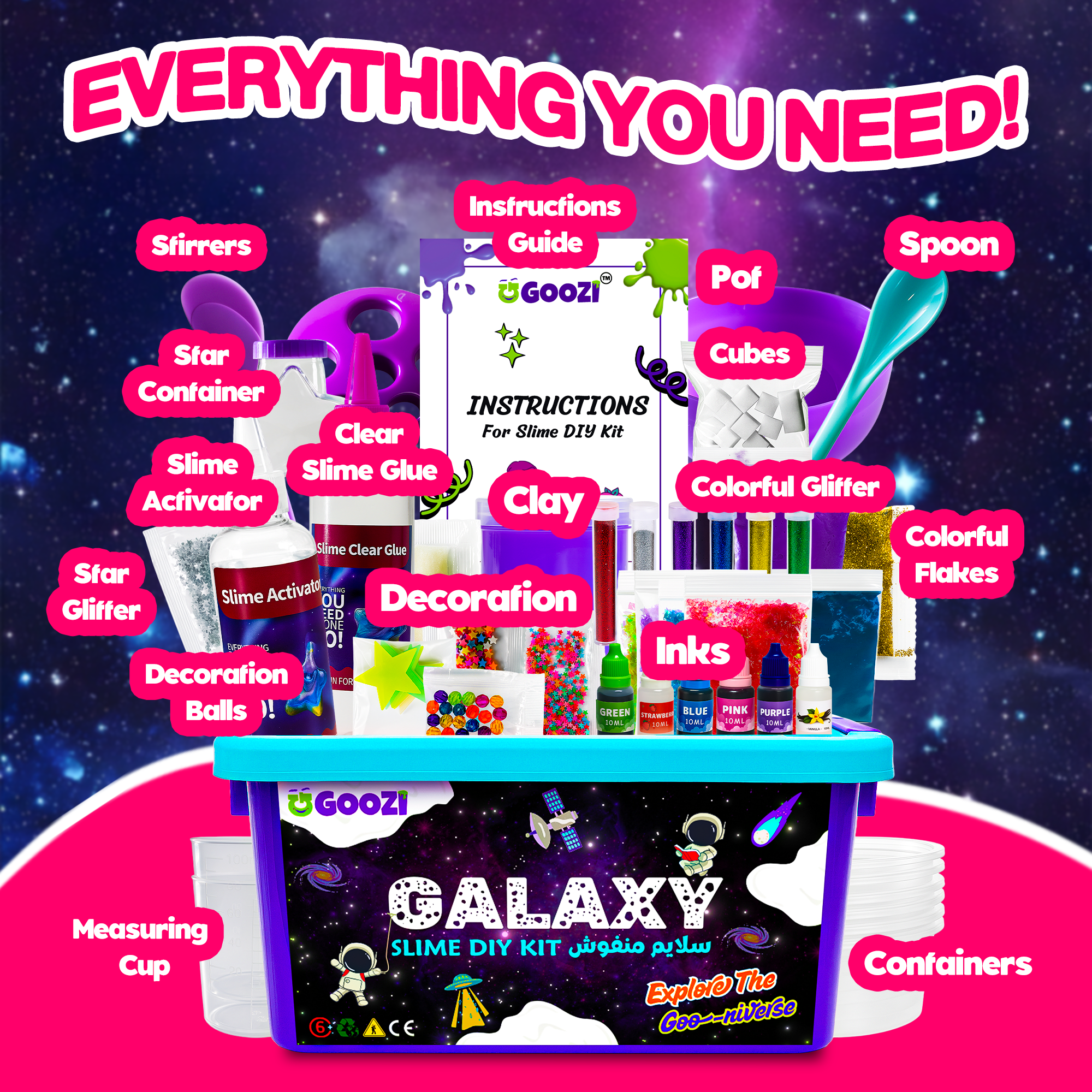 GALAXY DIY KIT - Fluffy Butter Slime