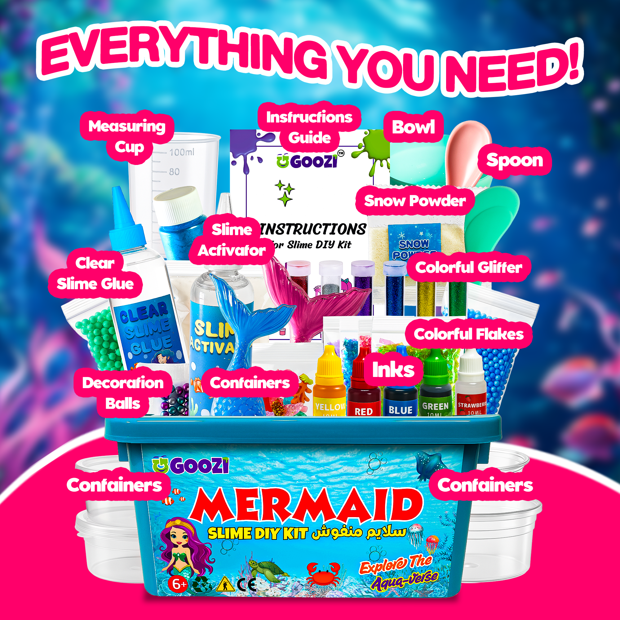 MERMAID DIY KIT - Fluffy Butter Slime