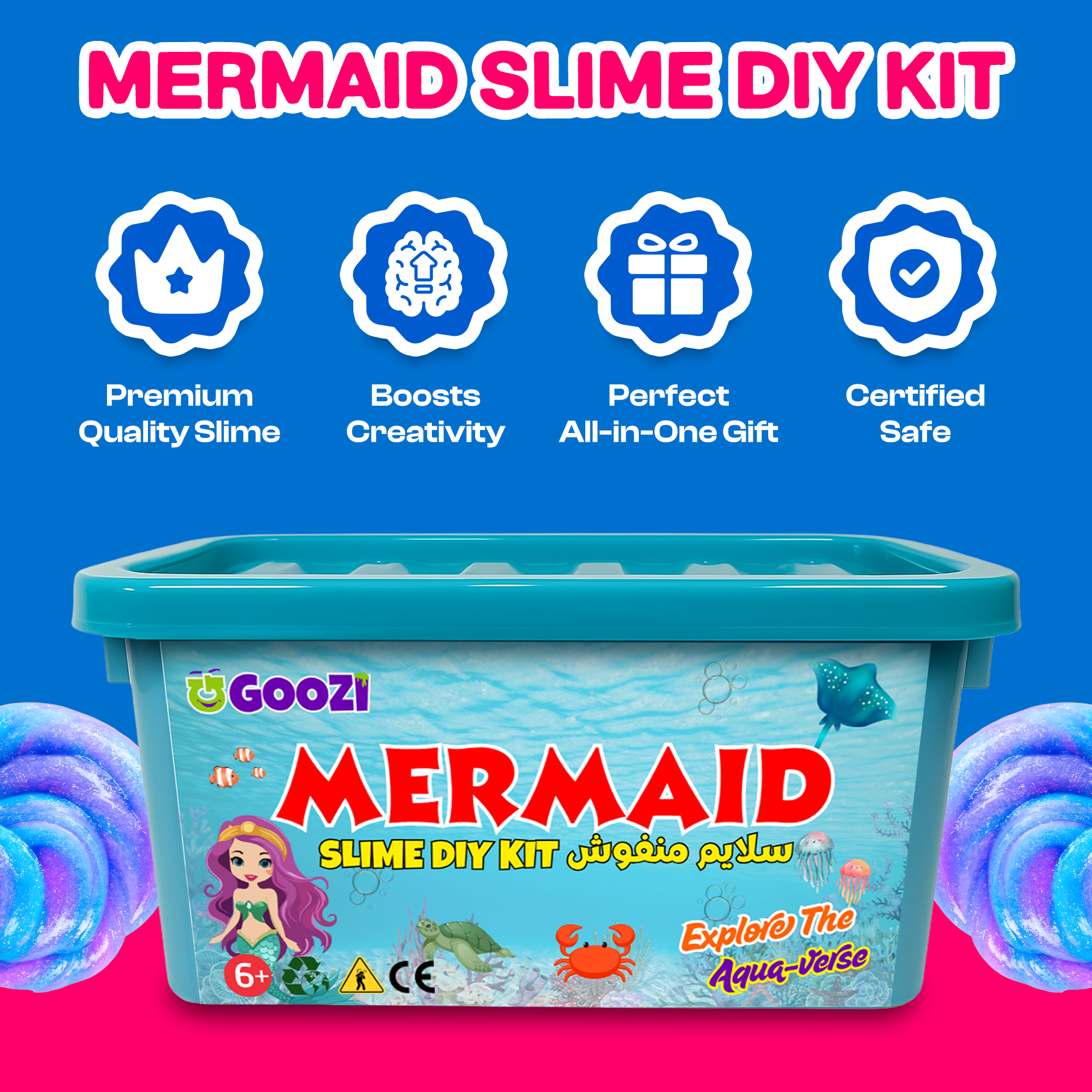 MERMAID DIY KIT - Fluffy Butter Slime