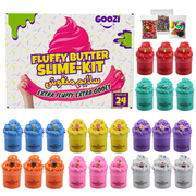 Fluffy Butter Slime Jars – Pack of 24 (100ml each) + Free Accessories
