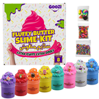 Fluffy Butter Slime Jars – Pack of 8 (100ml each) + Free Accessories